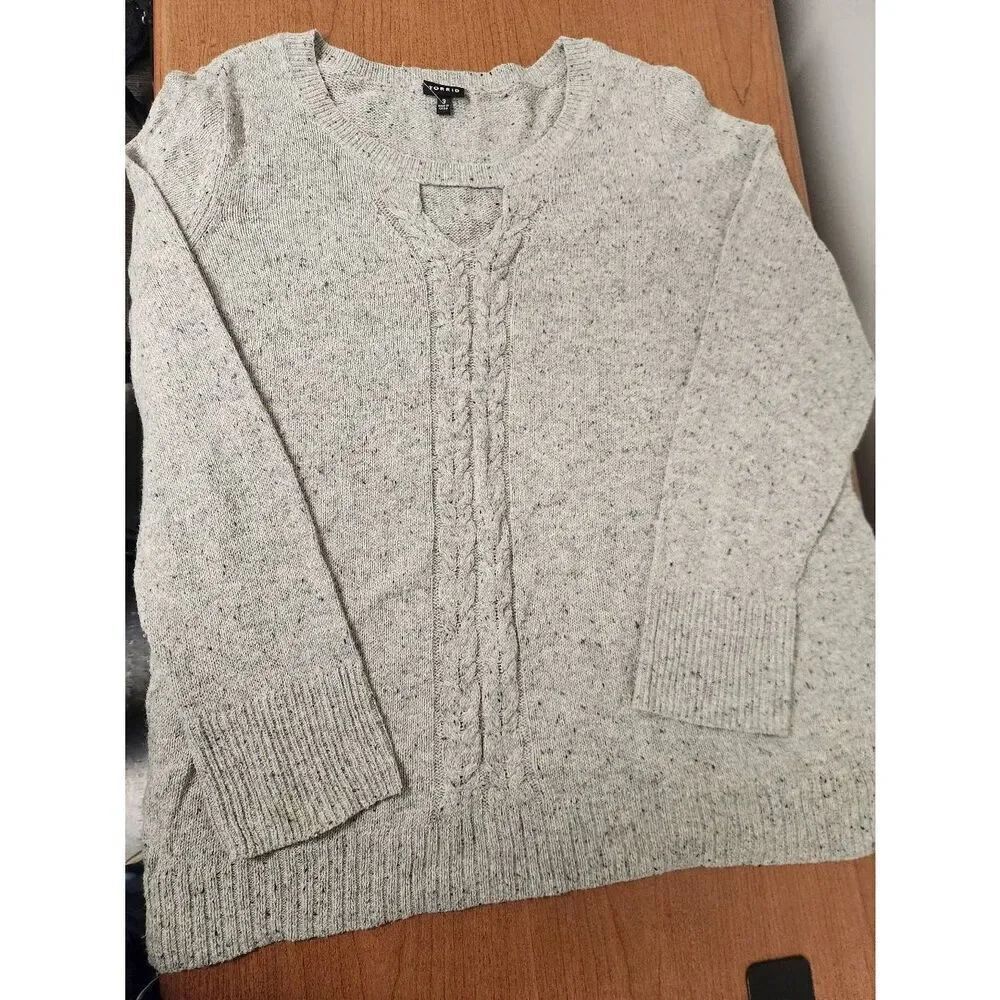 Torrid Womens Sweater Multicolor Plus 3โPullover Speckled Sweater